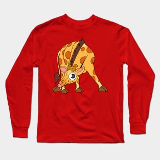 Giraffe Cartoon Funny Long Sleeve T-Shirt